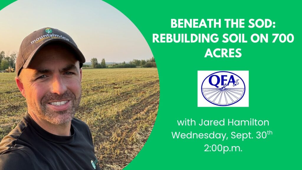 BENEATH THE SOD: Rebuilding soil on 700 Acres